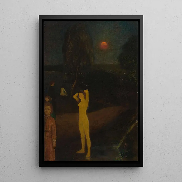 Vollmond - Arthur Bowen Davies — gerahmtes Bild an der Wand
