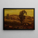Landschaft mit Schweinen - Arthur Bowen Davies — gerahmtes Bild an der Wand