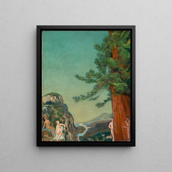 auf den Klippen - Arthur Bowen Davies — gerahmtes Bild an der Wand