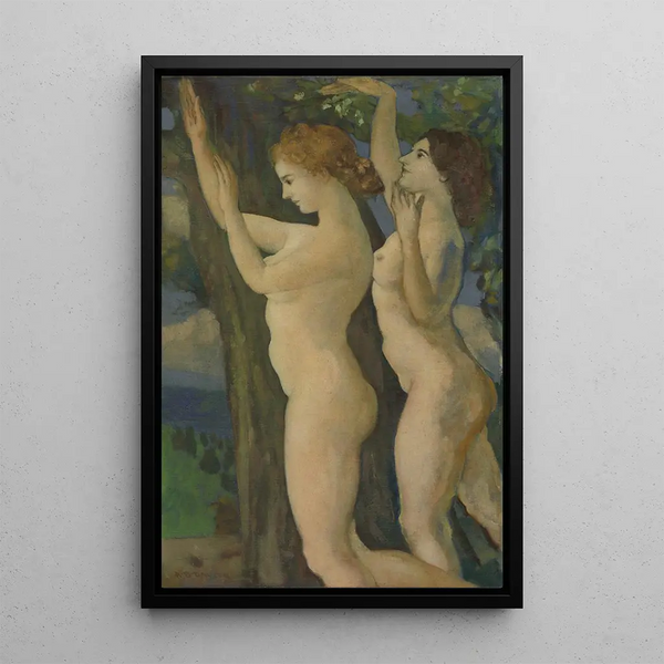 Sanfte zitternde Blätter - Arthur Bowen Davies — gerahmtes Bild an der Wand