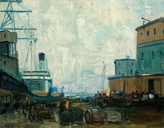 Szene am Kai in Boston - Arthur Clifton Goodwin — Ansicht des Kunstwerks