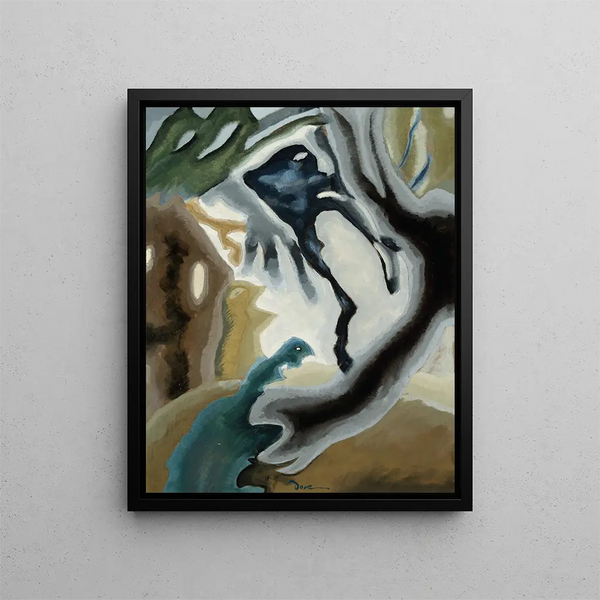 Fantasie des Bauernhofs - Arthur Dove — gerahmtes Bild an der Wand