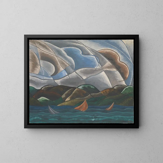 Wolken und Wasser - Arthur Dove — gerahmtes Bild an der Wand