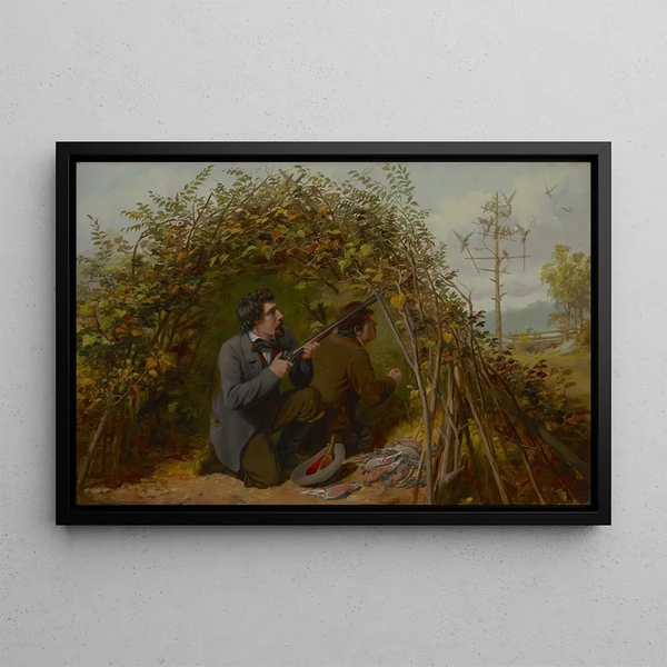 Tir depuis une embuscade - Arthur Fitzwilliam Tait — gerahmtes Bild an der Wand