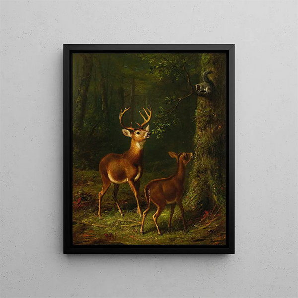 Die Adirondack-Wald - Arthur Fitzwilliam Tait — gerahmtes Bild an der Wand