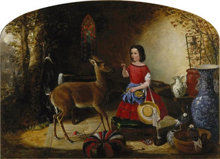 Arthur Fitzwilliam Tait - The Reprimand Ah You Naughty Fawn You Have Been Eating the Flowers Again.webp