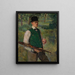 Selbstporträt mit Palette im Freien - Arthur Grimm — gerahmtes Bild an der Wand