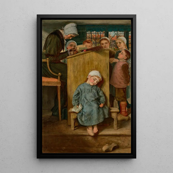 En pénitence - Arthur Hughes — gerahmtes Bild an der Wand