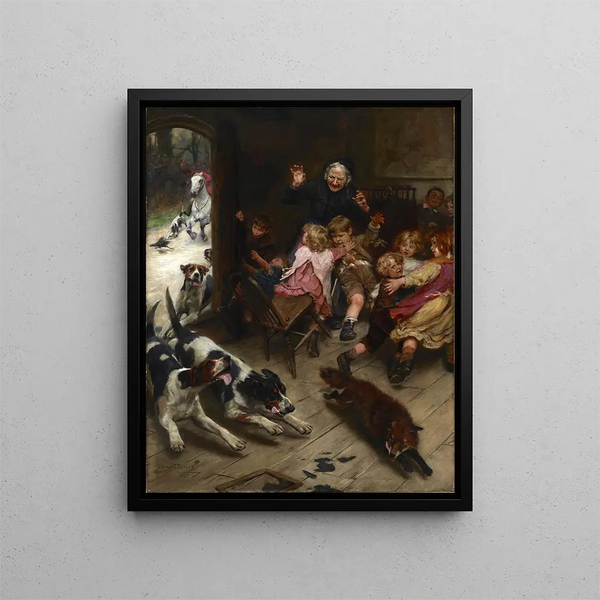 Ein Druck unter Druck in einem Sturm - Arthur John Elsley — gerahmtes Bild an der Wand
