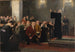 Benediktion der schwarzen Freiwilligen von Lützow in der Kirche von Rogau bei Zobten in Schlesien im Jahr 1813 - Arthur Kampf — Ansicht des Kunstwerks