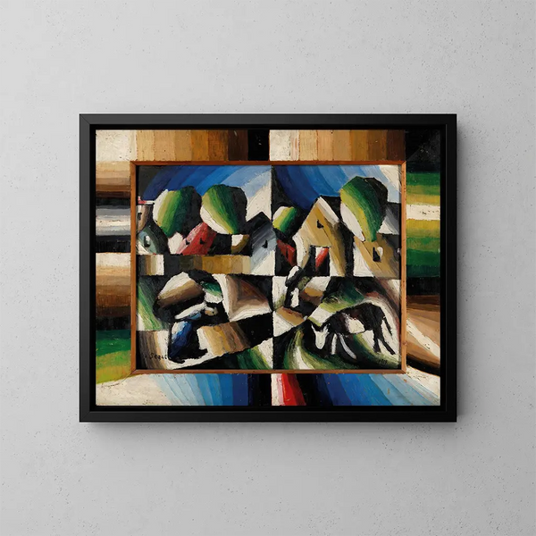 Die Trägerinnen - Arthur Segal — gerahmtes Bild an der Wand