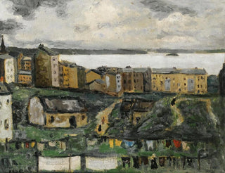 Ansicht eines Dorfes - Arthur Segal — Ansicht des Kunstwerks