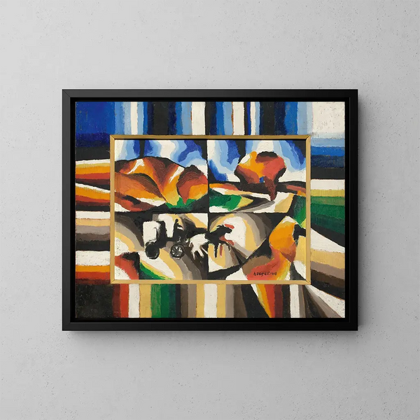 Pferd ziehend - Arthur Segal — gerahmtes Bild an der Wand