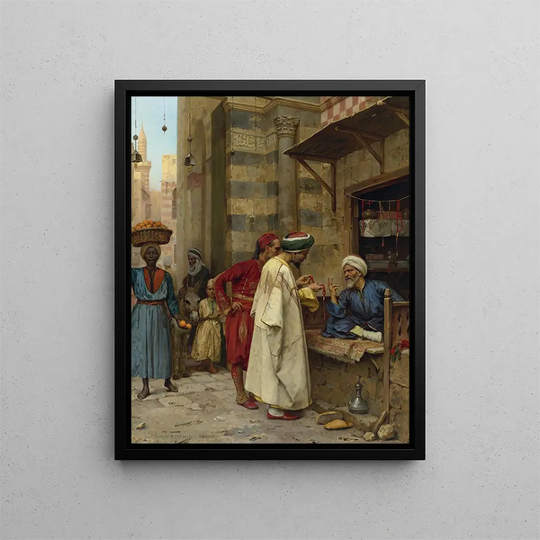 Conduire une affaire au Kairo - Arthur von Ferraris — gerahmtes Bild an der Wand