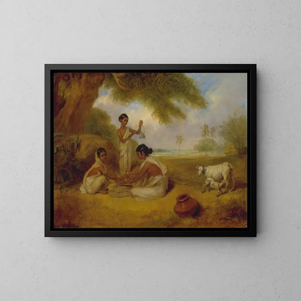 Mühle das Mais - Arthur William Devis — gerahmtes Bild an der Wand