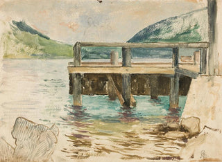 Landschaft mit einem Steg - Ary Ernest Renan — Ansicht des Kunstwerks