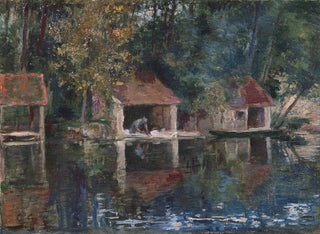Waschhaus in Grez-sur-Loing - Asai Chū — Ansicht des Kunstwerks