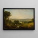 Landschaft mit Kühen und Schafen - Asher Brown Durand — gerahmtes Bild an der Wand
