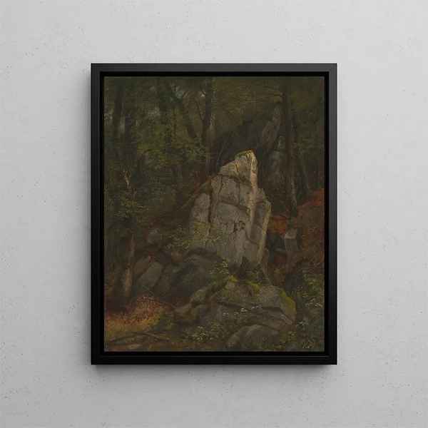 Studie der Felsen im Pearson-Klippen - Asher Brown Durand — gerahmtes Bild an der Wand