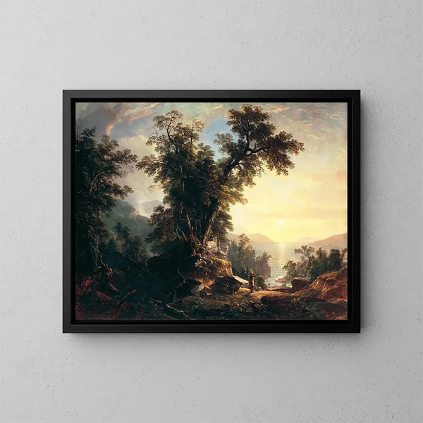 Die indischen Vespern - Asher Brown Durand — gerahmtes Bild an der Wand