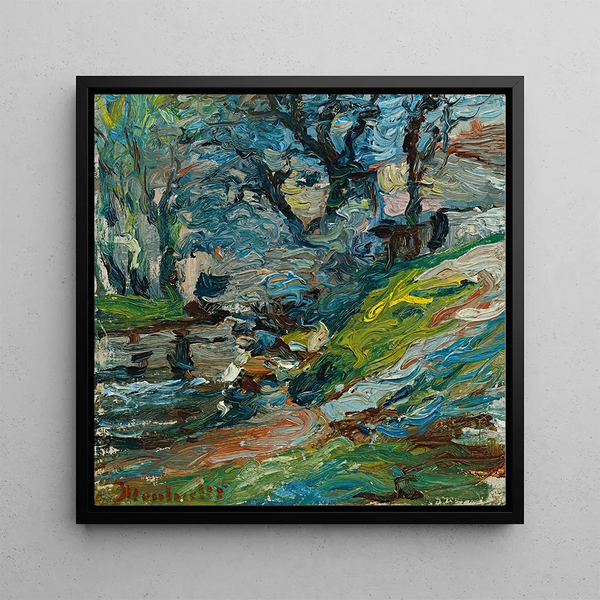 Au bord de la rivière Marseille - Adolphe Monticelli