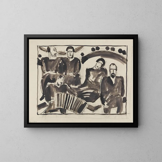 Familienbild Babberger - August Babberger — gerahmtes Bild an der Wand