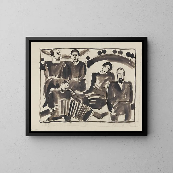 Familienbild Babberger - August Babberger — gerahmtes Bild an der Wand