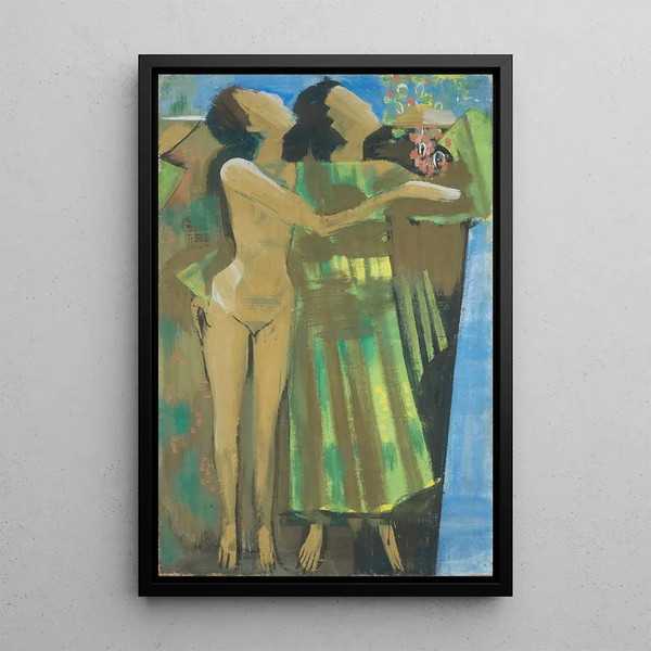 Reproduktion des Gemäldes Fête de la jeunesse deux femmes - August Babberger