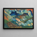 Berglandschaft mit rotem Himmel - August Babberger — gerahmtes Bild an der Wand