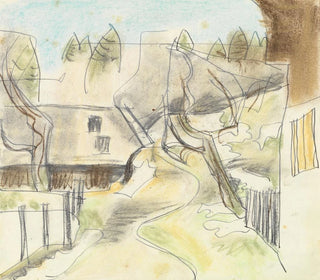 Winter vor dem Haus - August Babberger — Ansicht des Kunstwerks