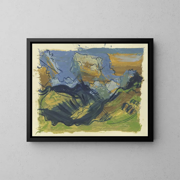 Landschaft bei Scheerhorn - August Babberger — gerahmtes Bild an der Wand