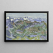 Landschaft mit Bergen 2 - August Babberger — gerahmtes Bild an der Wand