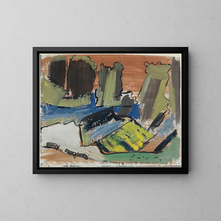 Regenwolken über der Balmalp - August Babberger — gerahmtes Bild an der Wand
