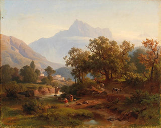 Region im Südtirol, Landschaft im Morgenlicht - August Behrendsen — Ansicht des Kunstwerks