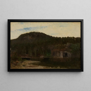 August Cappelen - Landscape Study with a Lake.webp