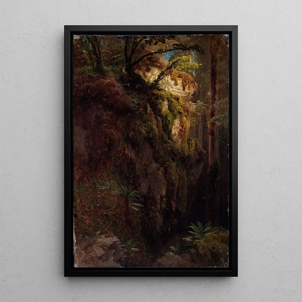 August Cappelen - Landscape Study with a Ravine.webp