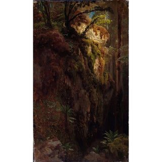August Cappelen - Landscape Study with a Ravine.webp