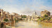 Ansicht des Tibers in Richtung des Schlosses Sant'Angelo und der Basilika St. Peter - August Fischer — Ansicht des Kunstwerks