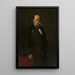 Portrait eines Mannes mit grauen Schnurrbart - August Frind — gerahmtes Bild an der Wand