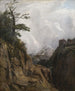 Cavalier à dos d'âne dans un paysage de haute montagne - August Holmberg — Ansicht des Kunstwerks