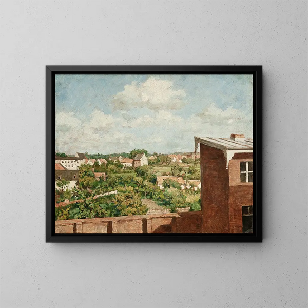 Ansicht von Düsseldorf - August Jernberg — gerahmtes Bild an der Wand
