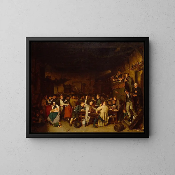 Feste der westfälischen Bauern - August Jernberg — gerahmtes Bild an der Wand