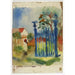 Tür zum Garten - August Macke — gerahmtes Bild an der Wand