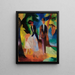 Die Leute am Ufer des blauen Sees - August Macke — gerahmtes Bild an der Wand