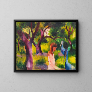 August Macke - Mdchen mit blauen Vgeln.webp