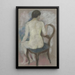Nackt auf Stuhl - August Macke — gerahmtes Bild an der Wand