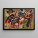Satirisches Bild über den Blauen Reiter - August Macke — gerahmtes Bild an der Wand