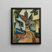 Straße mit Kirche in Kandern - August Macke — gerahmtes Bild an der Wand