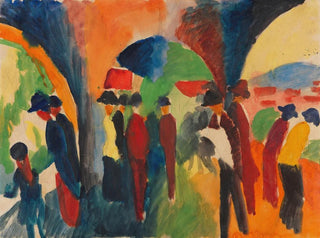 Unter den Arkaden von Thun, ein Spaziergangsmotiv - August Macke — Ansicht des Kunstwerks