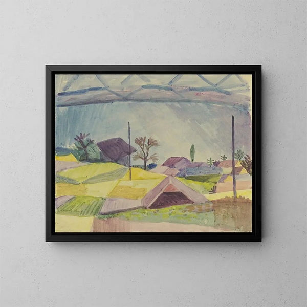 Ansicht von Hilterfingen - August Macke — gerahmtes Bild an der Wand
